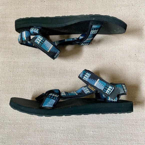 Men\'s Teva Original Universal Sandal Blue Black size 8 main image 10